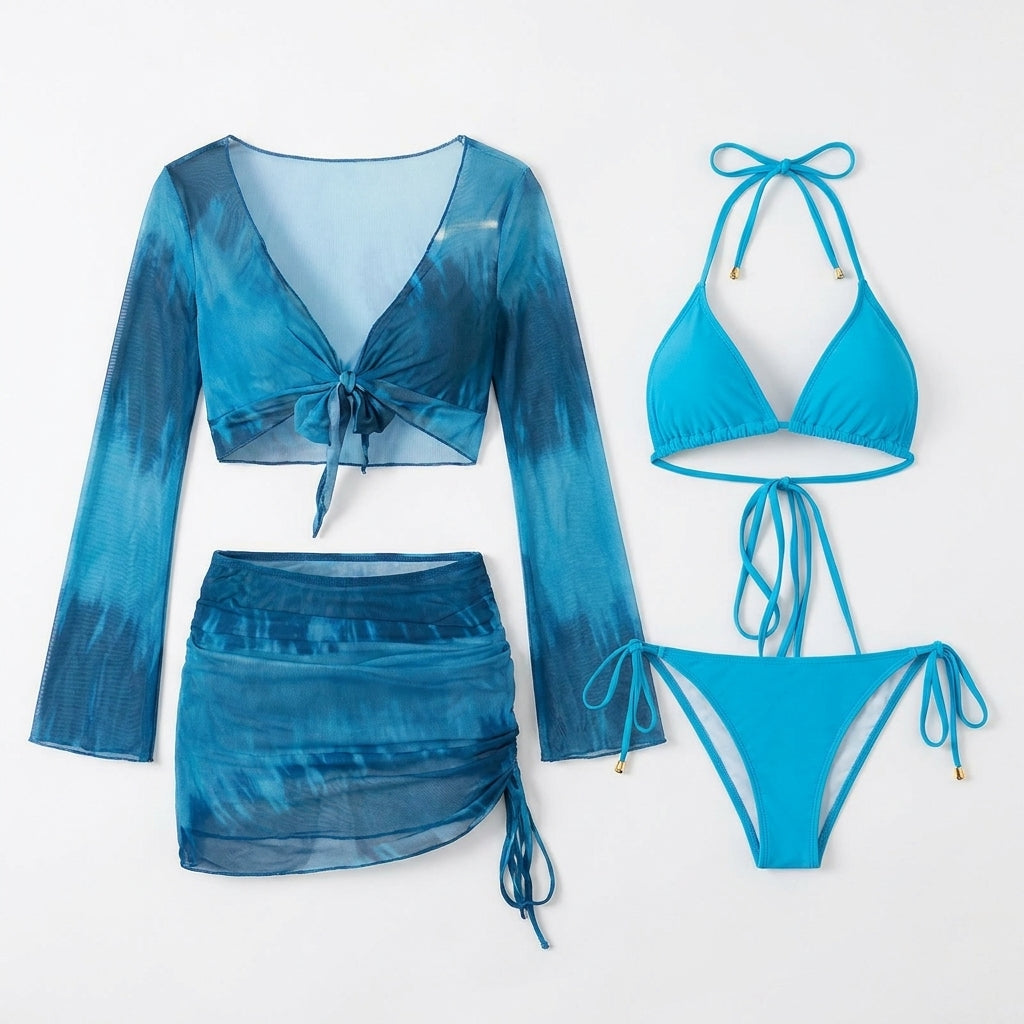 4-in-1 Tiedye Bikini Set - K-Fashion 🇰🇷