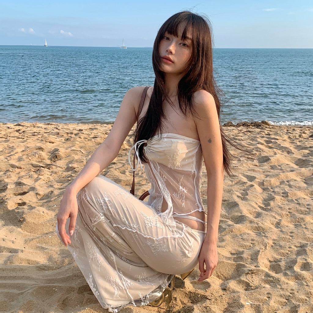 3-in-1 Lace Bikini Set -  K-Fashion 🇰🇷