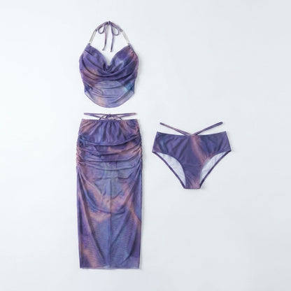3-in-1 Satin Mesh Bikini Set — K-Fashion 🇰🇷