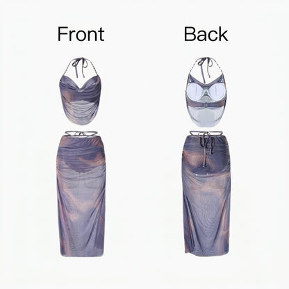 3-in-1 Satin Mesh Bikini Set — K-Fashion 🇰🇷