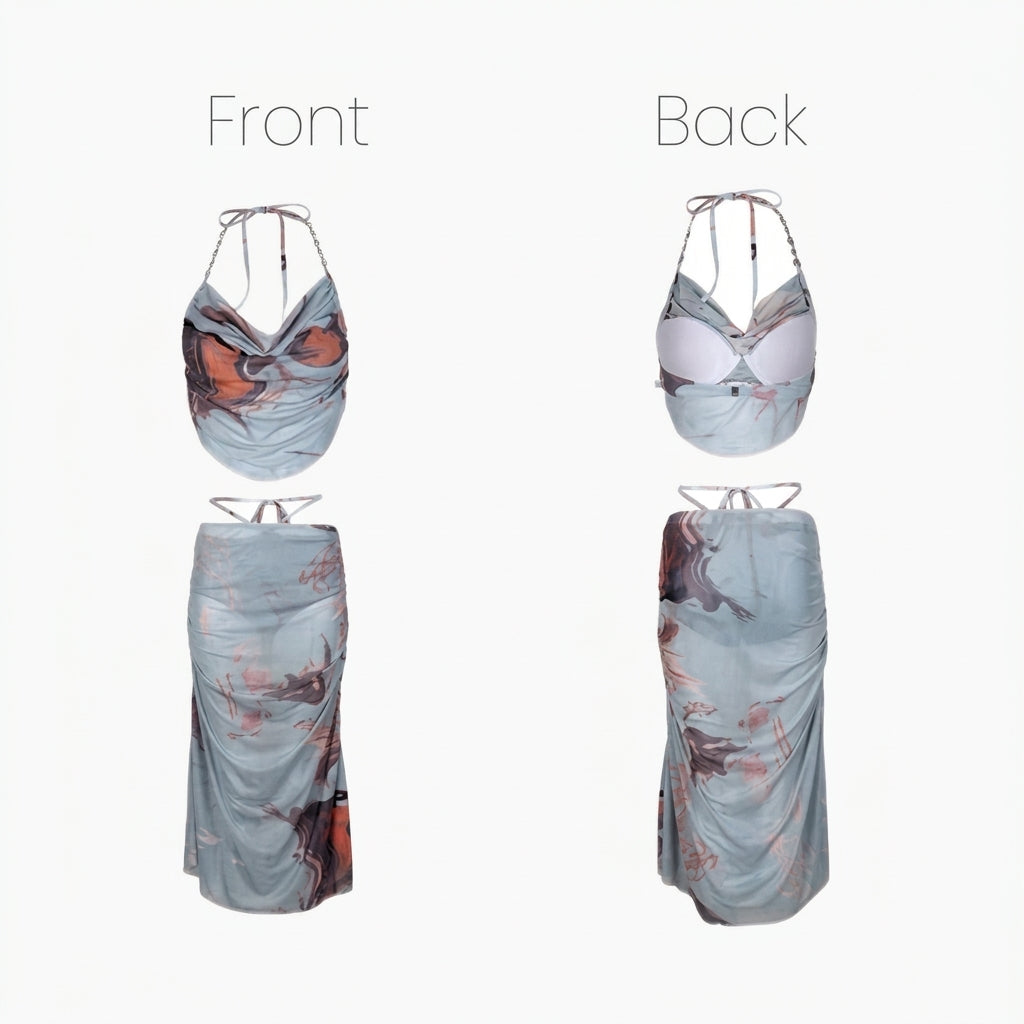 3-in-1 Satin Mesh Bikini Set — K-Fashion 🇰🇷